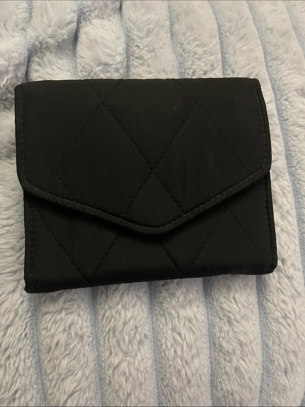 Vera Bradley Quilted Black Trifold Wallet